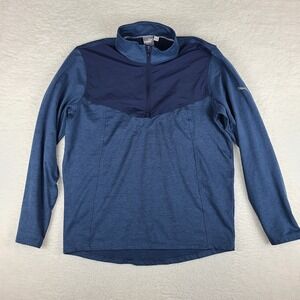 Puma Sweater Mens Medium Blue Quarter‎ Zip Performance Tech Golf